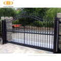 black powder coated wrought iron gate design